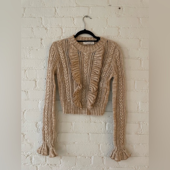 Philosophy di Lorenzo Serafini Sweaters - Philosophy di Lorenzo Serafini Tan Cable Knit Sweater